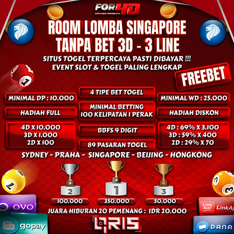 ROOM LOMBA TOGEL FREE 3D - 3LINE SINGAPORE TOTO